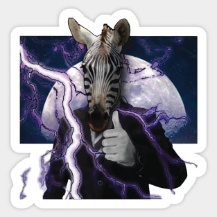 Zebra Head Sticker